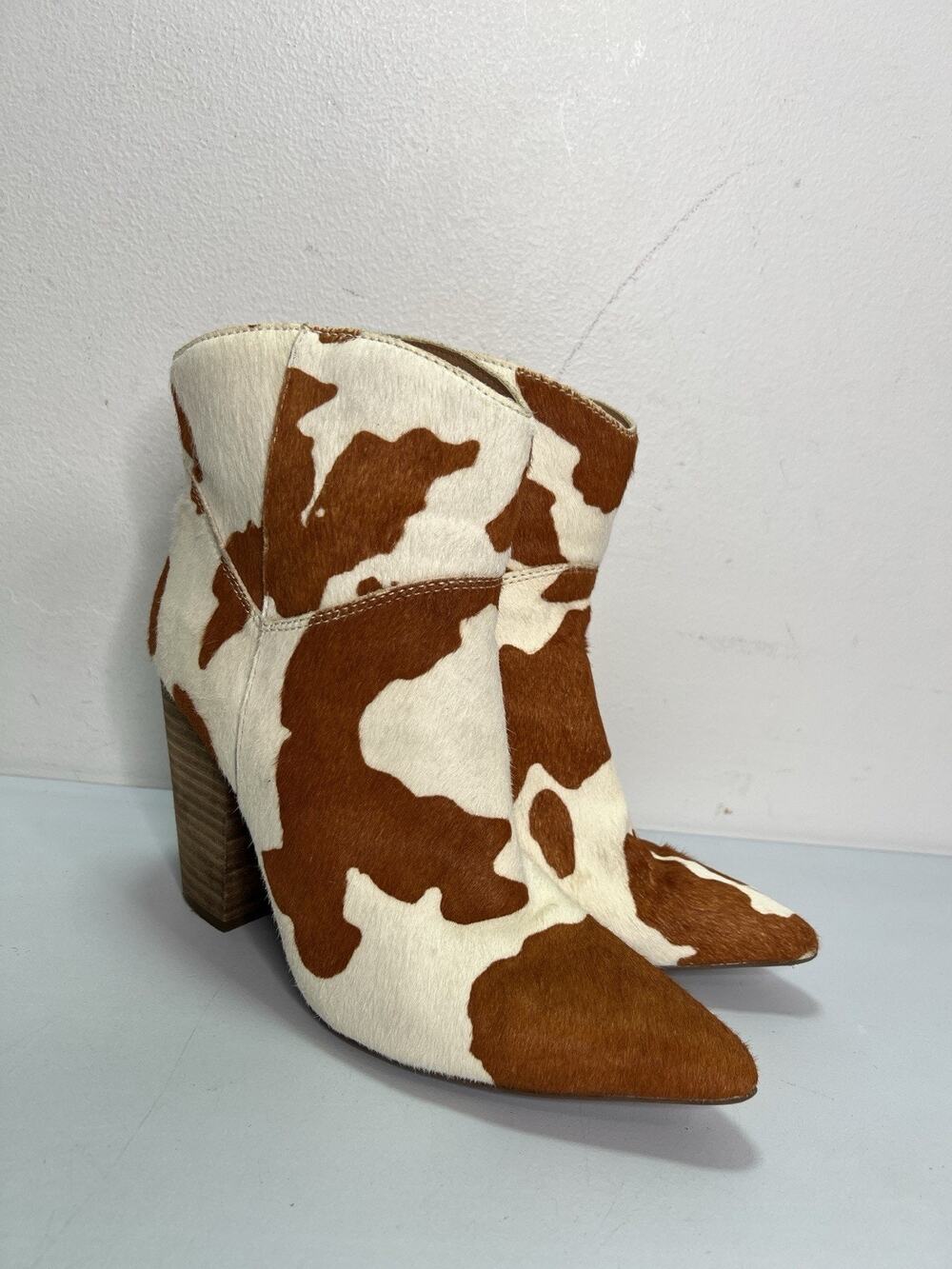 Dingo Mane Tamer Calf Hair Pointed Toe Western Heeled Boots Women’s Size 8.5